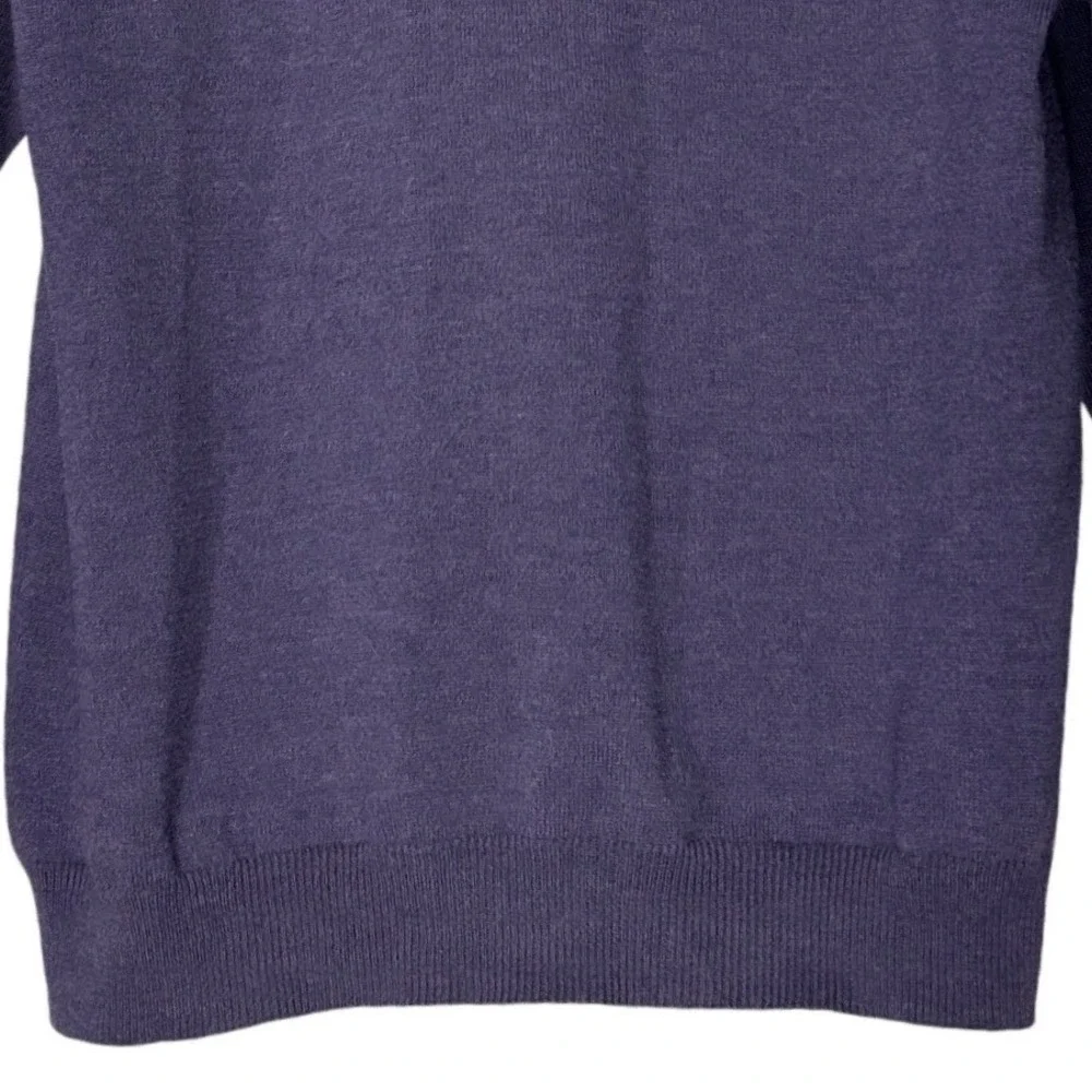 Brooks Brothers Extra Fine Italian Merino Lightweight Stretch V-Neck Size M Golf